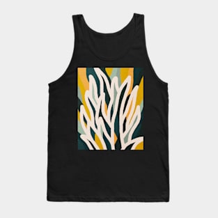 Abstract tropical leaves, Plant, Line art Tank Top